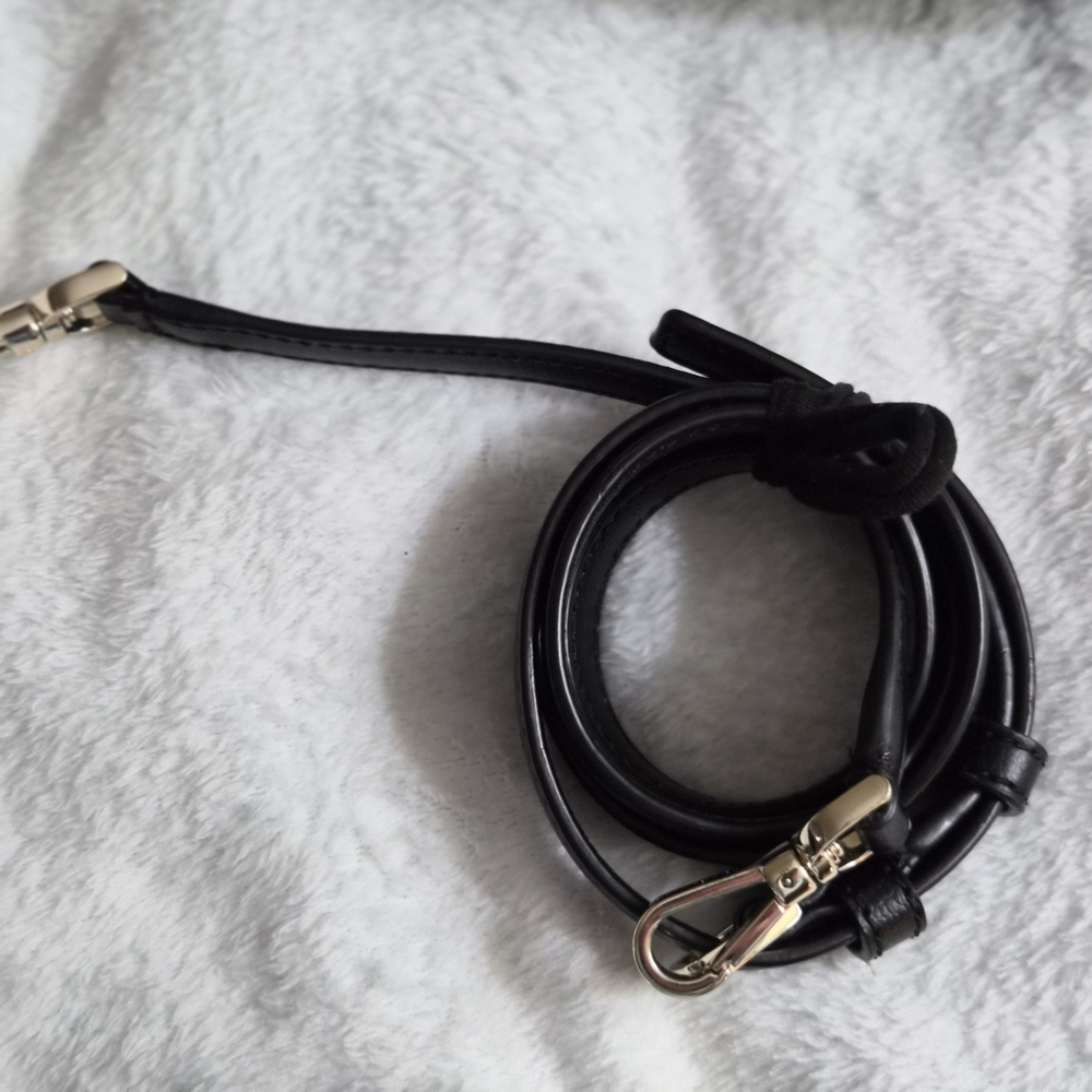 Kate Spade Dumpling LRG Satchel BLK Pebbled Leather Crossbody Bag K8134 W/patch - Picture 11 of 11